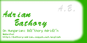 adrian bathory business card